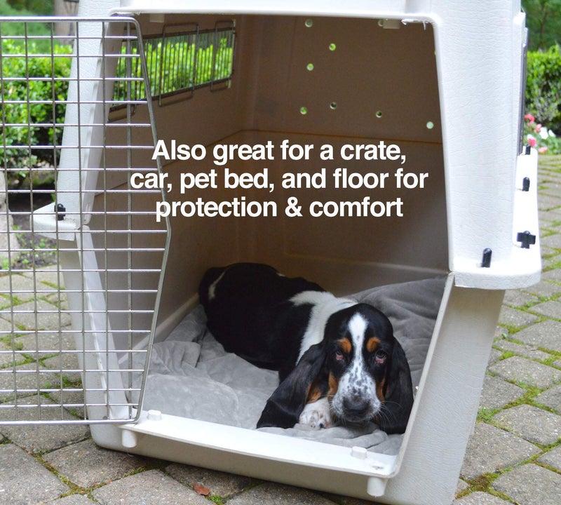 PetFusion Premium Dog & Cat Blanket | Ultra Soft Pet Blanket Available in Plush or Quilted; 2 Colors (Grey; Brown) | Perfect for Small Dogs & Large Dogs - Image 5